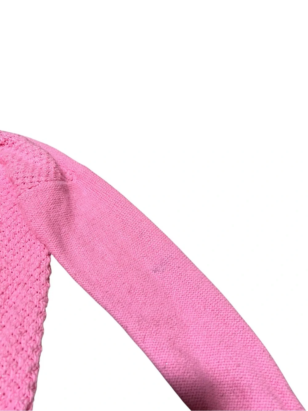 Justice Crewneck Sweater Light Pink Cableknit Sequins 10